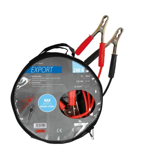 Cavi batteria 12V 250cm 200A 6mmq