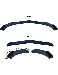 Lip Splitter spoiler sottoparaurti universale black