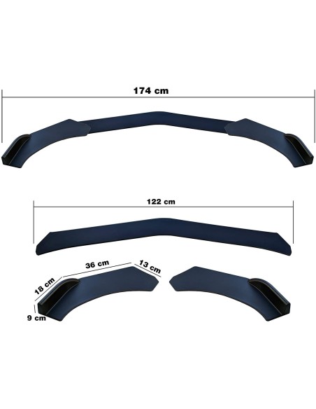 Lip Splitter spoiler sottoparaurti universale black