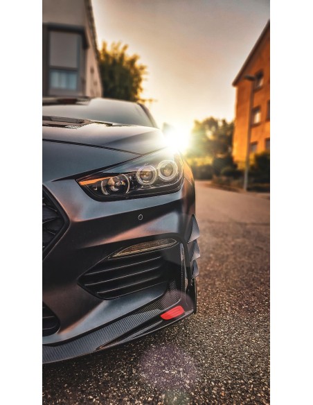 Kit 6 alette canards aerodinamiche per paraurti ABS Carbon Look