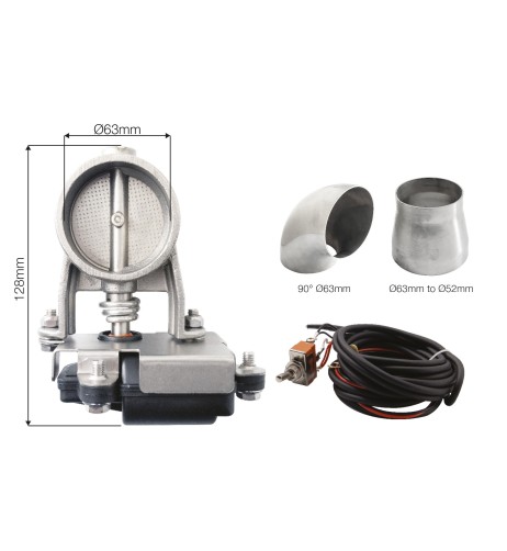 Exhaust valve Simoni Racing kit valvola di scarico con interruttore 63mm