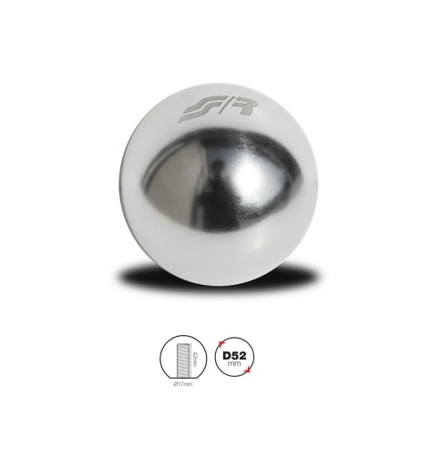 Pomello cambio universale Simoni Racing Globe 52mm alluminio satinato