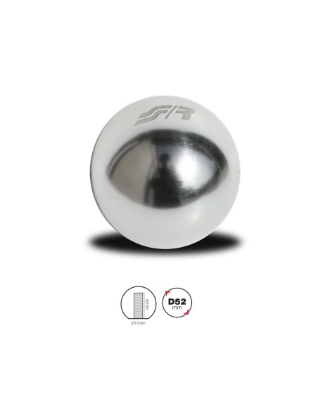 Pomello cambio universale Simoni Racing Globe 52mm alluminio satinato