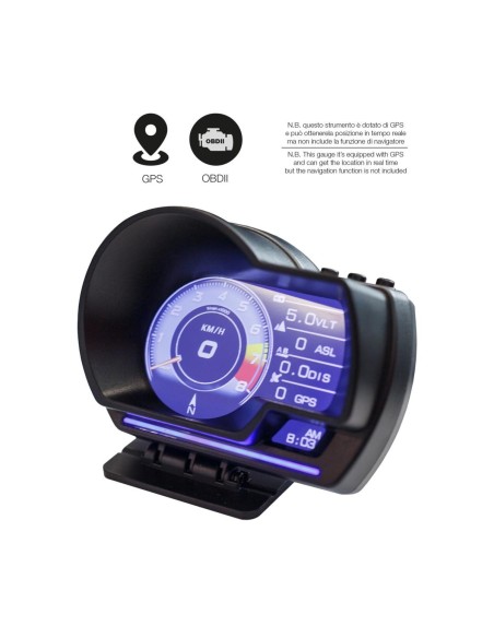 Strumento digitale con presa OBDII 7 interfacce grafiche