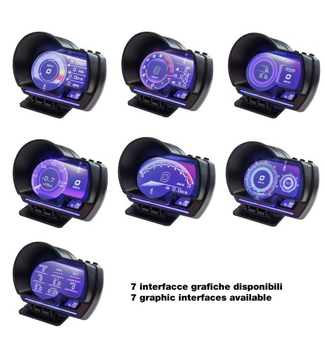 Strumento digitale con presa OBDII 7 interfacce grafiche