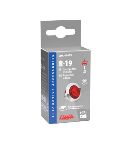 Luce perimetrale impermeabile IP67 da incasso a led 12 24V Rosso