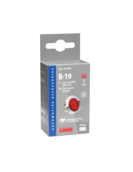 Luce perimetrale impermeabile IP67 da incasso a led 12 24V Rosso
