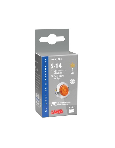 Luce perimetrale impermeabile IP67 da incasso a led 12 24V Arancio