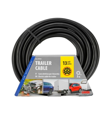 Cavo elettrico rimorchio universale 13 poli 5 metri