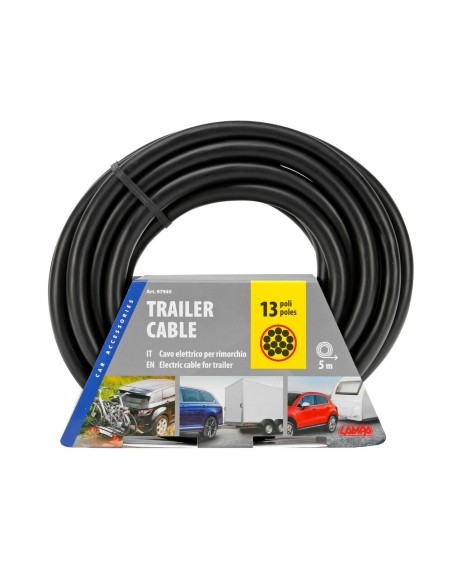 Cavo elettrico rimorchio universale 13 poli 5 metri