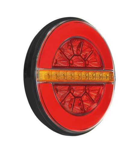 Fanale posteriore O Led Dynamic 3 funzioni 12 24V omologato Sinistro