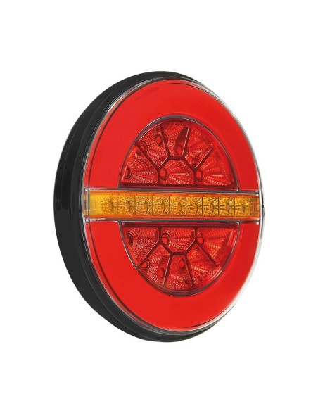 Fanale posteriore O Led Dynamic 3 funzioni 12 24V omologato Sinistro