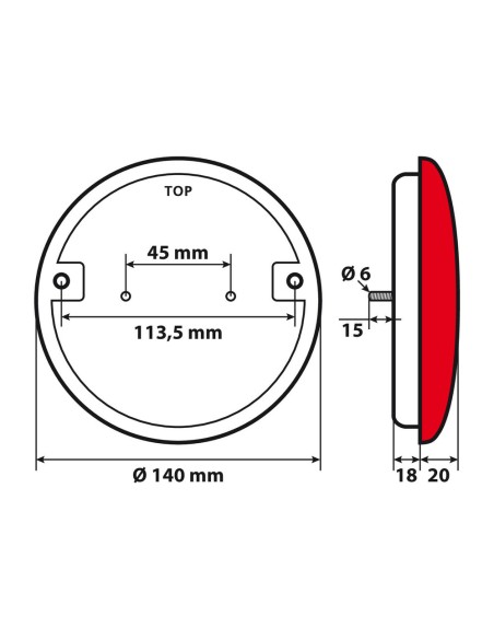 Fanale posteriore camion Led 3 funzioni 12 24V omologato