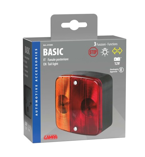 Faro ausiliario posteriore carrello roulotte 3 funzioni