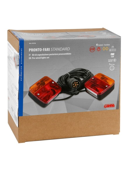Kit segnalazione fari completo per carrello traino