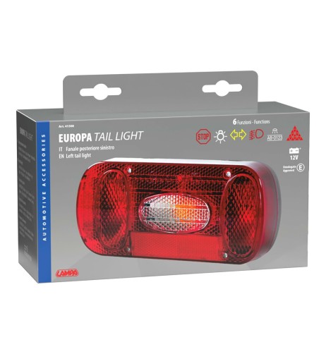 Faro ausiliario posteriore carrello roulotte 6 funz SX