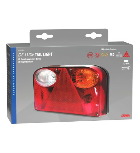 Faro ausiliario posteriore carrello roulotte 8 funz DX
