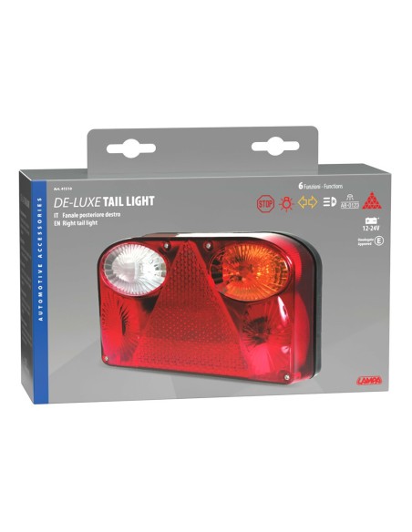 Faro ausiliario posteriore carrello roulotte 8 funz DX