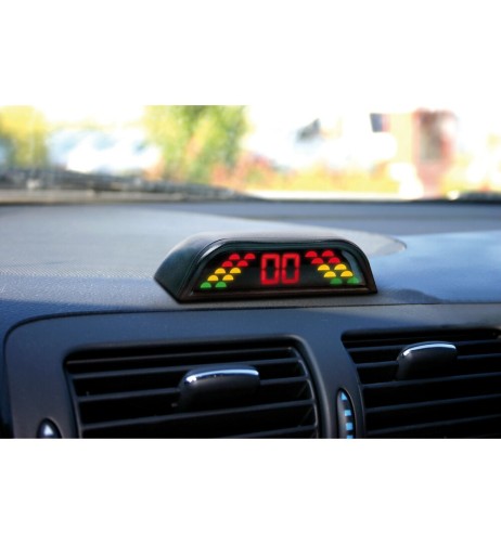Kit 4 sensori di parcheggio con display wireless 12V