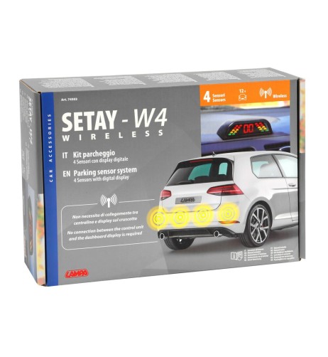 Kit 4 sensori di parcheggio con display wireless 12V