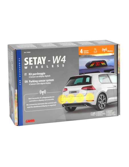 Kit 4 sensori di parcheggio con display wireless 12V