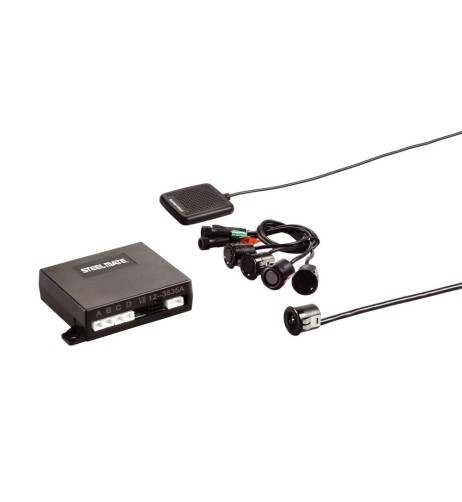 Kit 4 sensori di parcheggio 12V con telecamera PTSV401