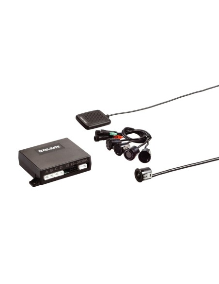 Kit 4 sensori di parcheggio 12V con telecamera PTSV401