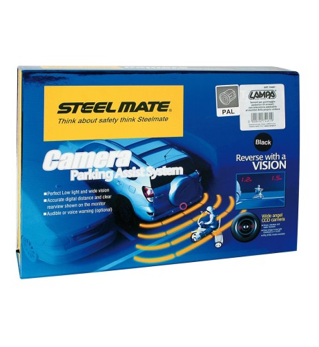 Kit 4 sensori di parcheggio 12V con telecamera PTSV401