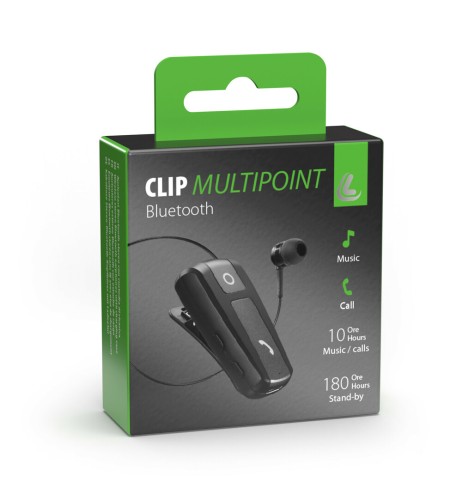 Auricolare Bluetooth retrattile multipoint per max 2 dispositivi