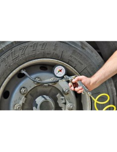 Kit gonfiaggio pneumatici Pistola con manometro Tubo 12mt per spirali ari 2