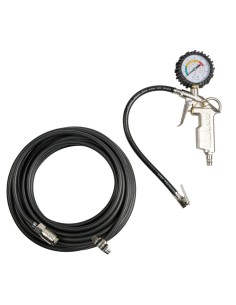 Kit gonfiaggio pneumatici Pistola con manometro Tubo 12mt per bombole ari