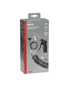 Set pistola aria con tubo a spirale 6mm e connettore lungo a T 2