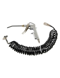 Set pistola aria con tubo a spirale 6mm e connettore a vite M16