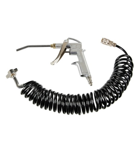 Set pistola aria con tubo a spirale 6mm e connettore a vite M16