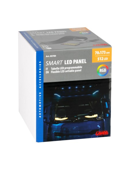 Tabella Led programmabile USB 512 Led a colori 173x70mm