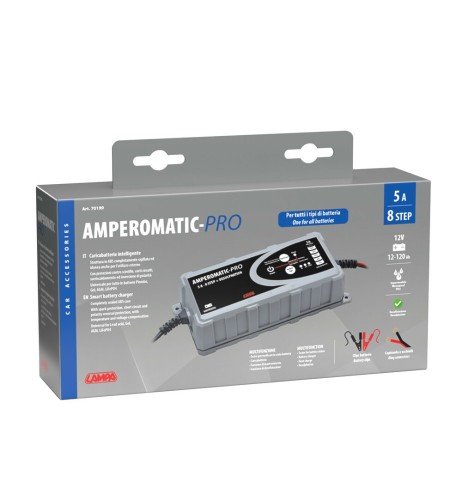 Caricabatteria intelligente Amperomatic Pro IP65 12V 5A