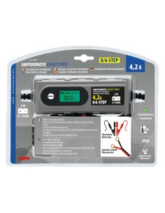Caricabatteria intelligente Amperomatic Digit Pro IP65 12V 4 2A 2