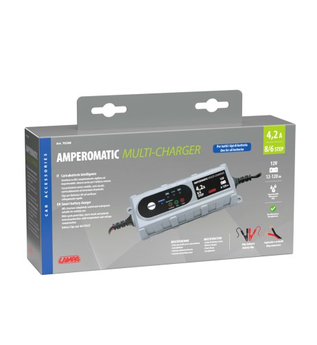 Caricabatteria intelligente Amperomatic Multi Charger IP65 12V 4 2A