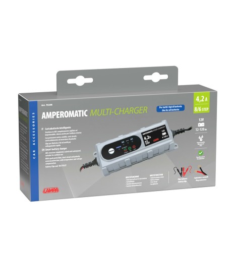 Caricabatteria intelligente Amperomatic Multi Charger IP65 12V 4 2A