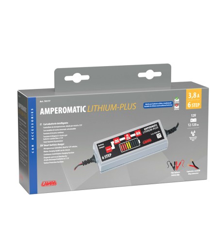 Caricabatteria intelligente mantenitore 12V 3 8A per batterie 1 2 120Ah