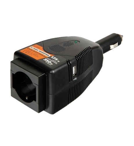 Power inverter 12 220V 175W con USB e presa Schucko
