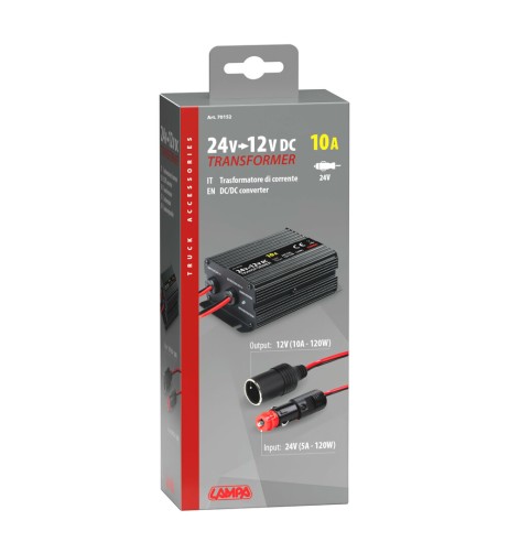 Trasformatore di corrente da 24V a 12V 10A