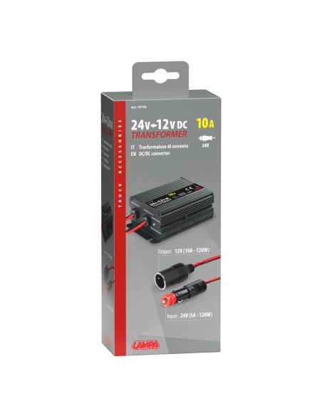 Trasformatore di corrente da 24V a 12V 10A