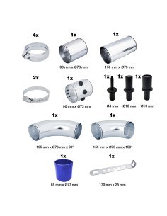 Sistema di aspirazione aria auto modulare sportivo universale Simoni Racing 2