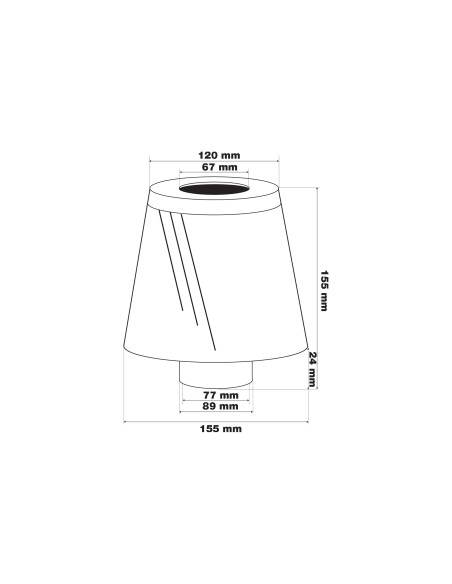 Filtro Aria auto Universale biconico con adattatori FSR UA