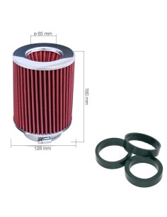 Filtro Aria auto Universale biconico con adattatori FSR UB