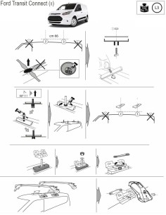 Kit barre portatutto LP65 per Ford Transit Connect 2013 2024 2