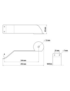 Staffa inox per antenna CB attacco montante per Iveco S Way dal 2019 2