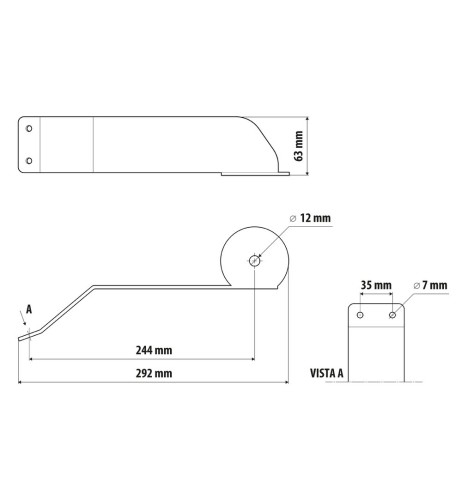 Staffa inox per antenna CB attacco montante per Iveco S Way dal 2019