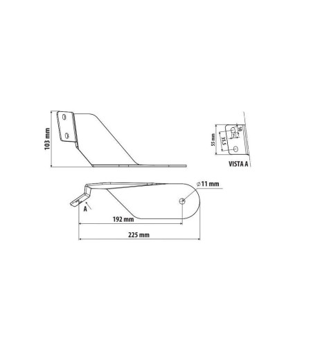 Staffa inox per antenna CB attacco montante per Iveco Stralis 2002 2019